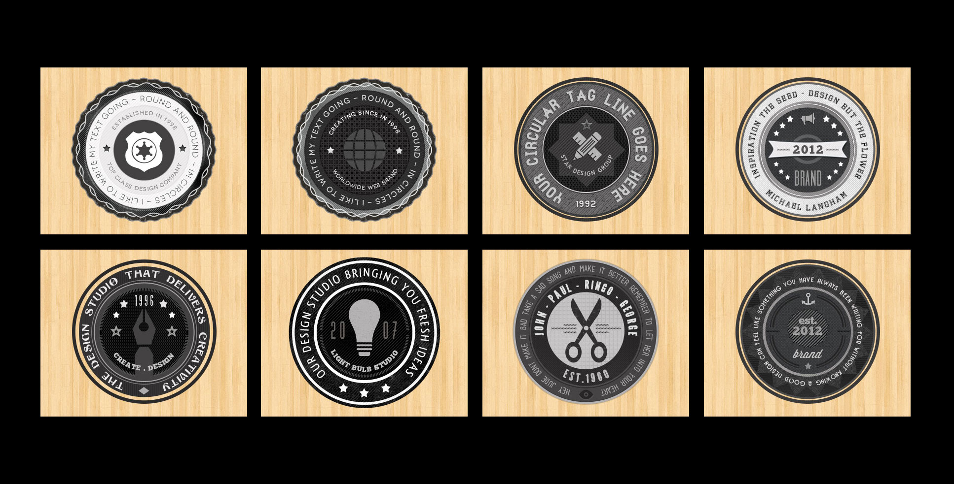 Retro Badges – Faded Vintage Labels – V.3