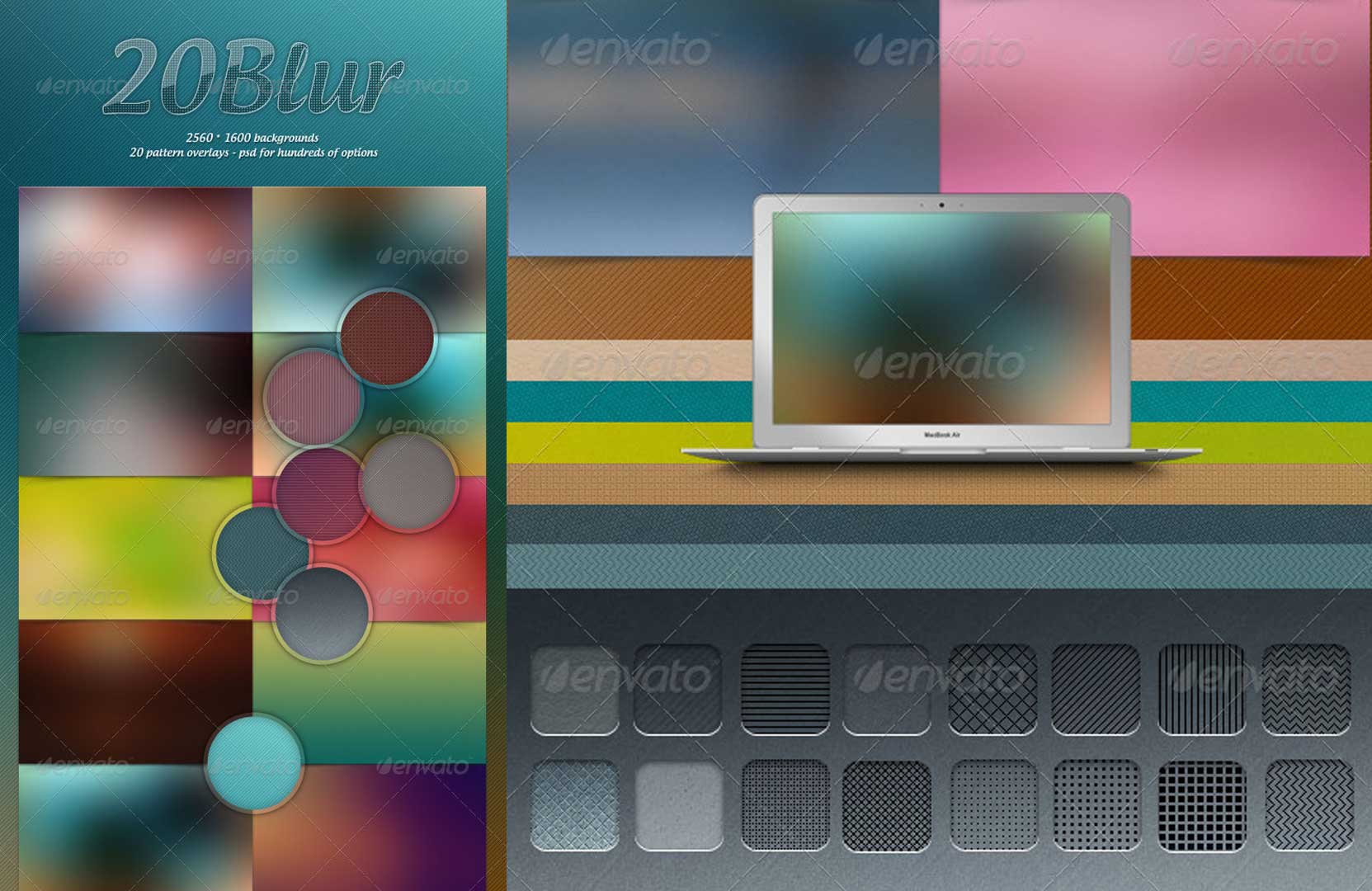 20 Blur Backgrounds & Pattern Overlays