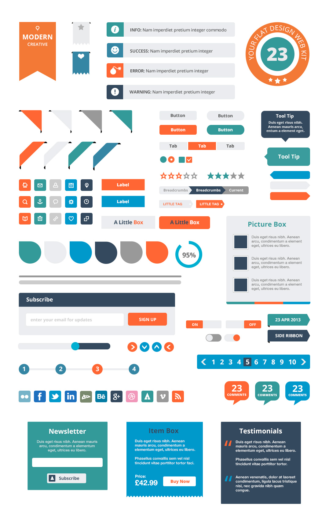 Flat Web Elements – Modern Design Set