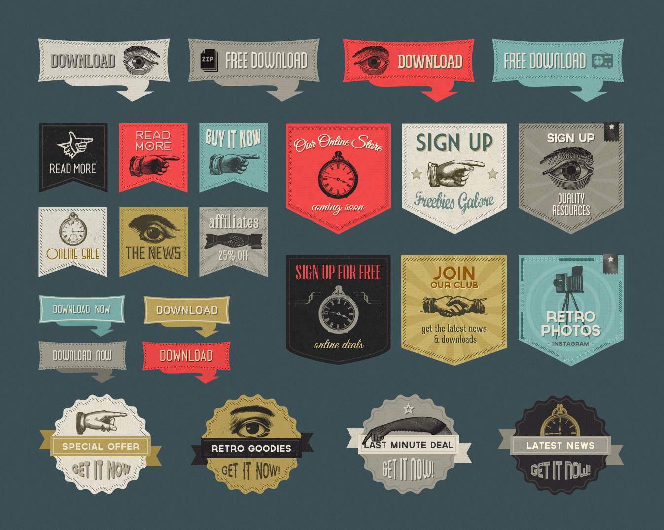 Retro Labels & Badges – Vintage Victorian