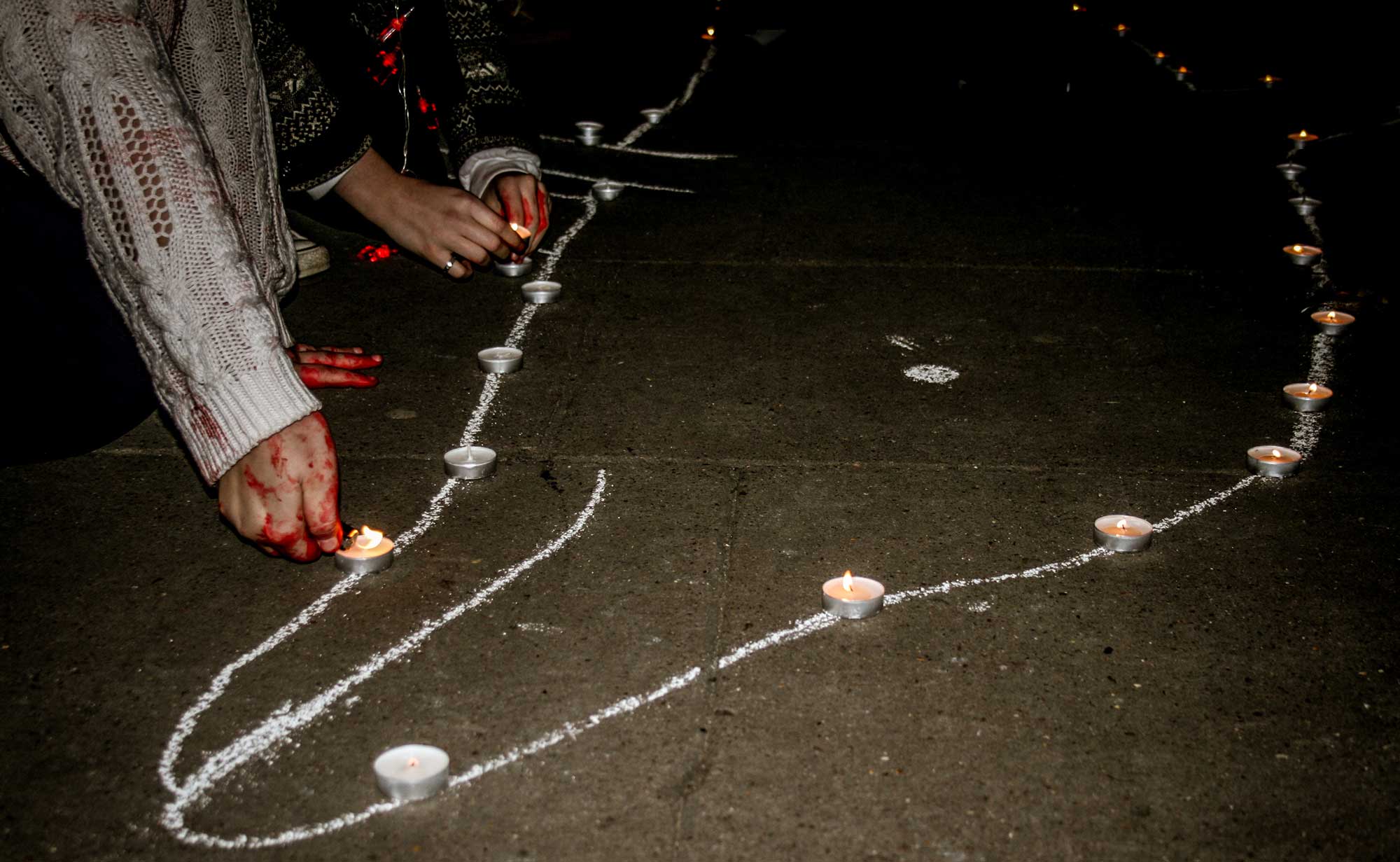 Candlelit vigil for dolphins