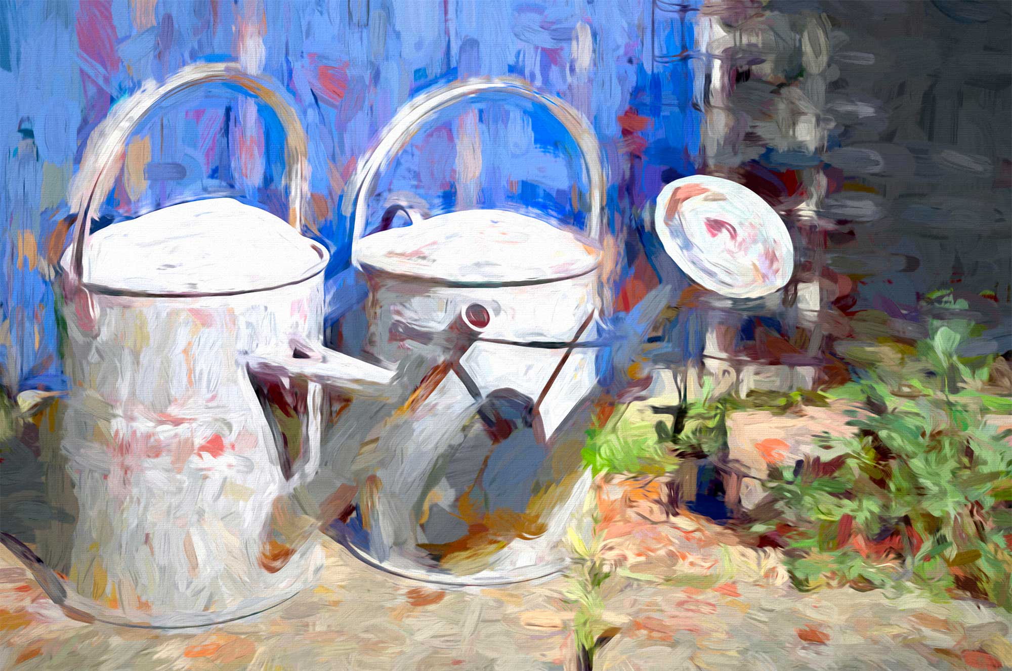 Watering Cans In The Sun