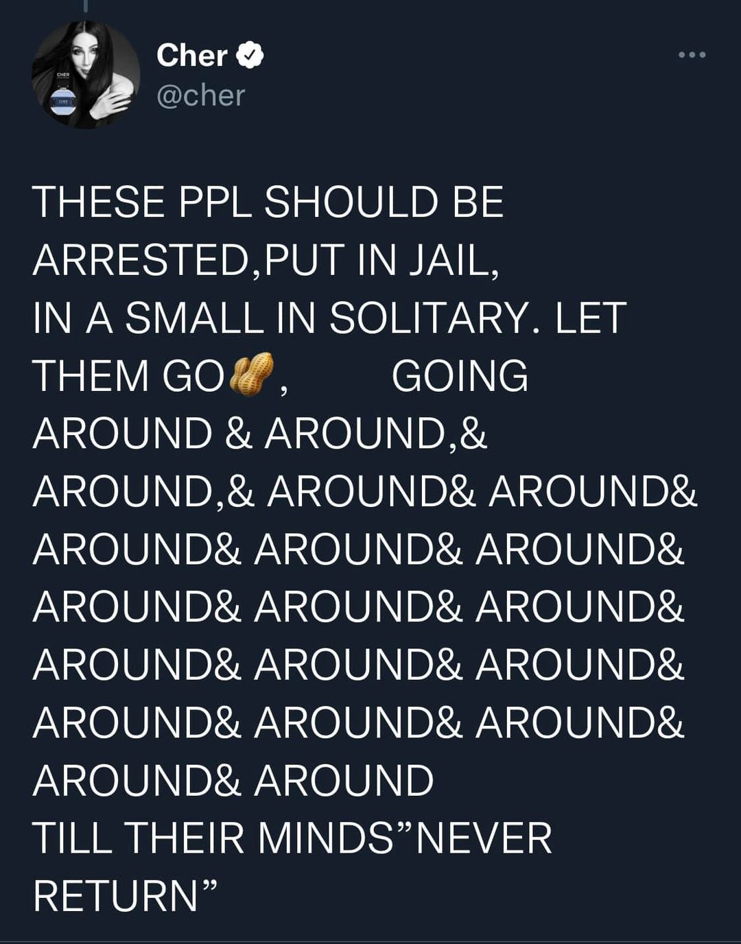 Cher’s tweet to the USDA regarding the chaos going on at Miami Seaquarium!!