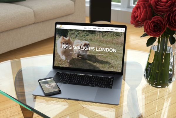 Dog Walkers London web design by jo